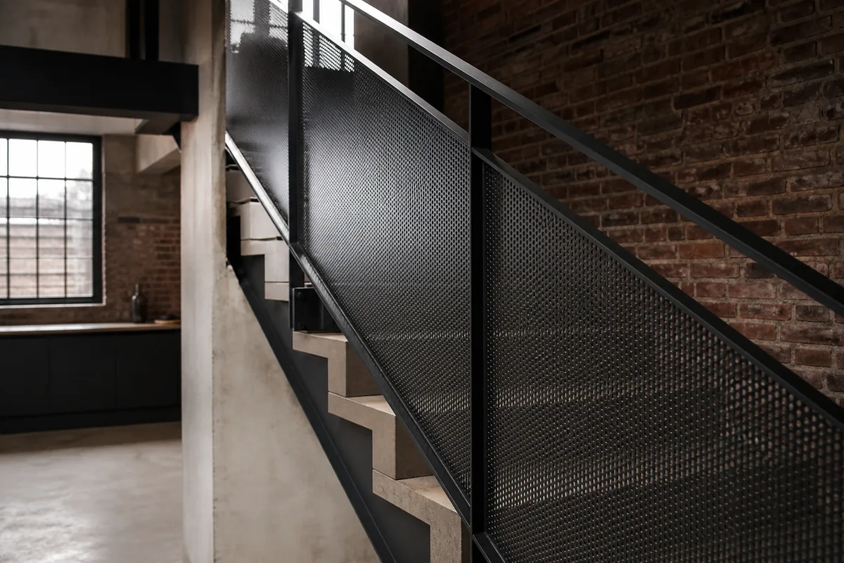 Garde-corps d'escalier en tôle perforée : choix et prix